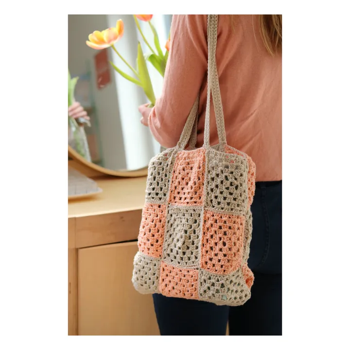 La Petite Épicerie DIY Mon sac granny squares  | Rose pêche
