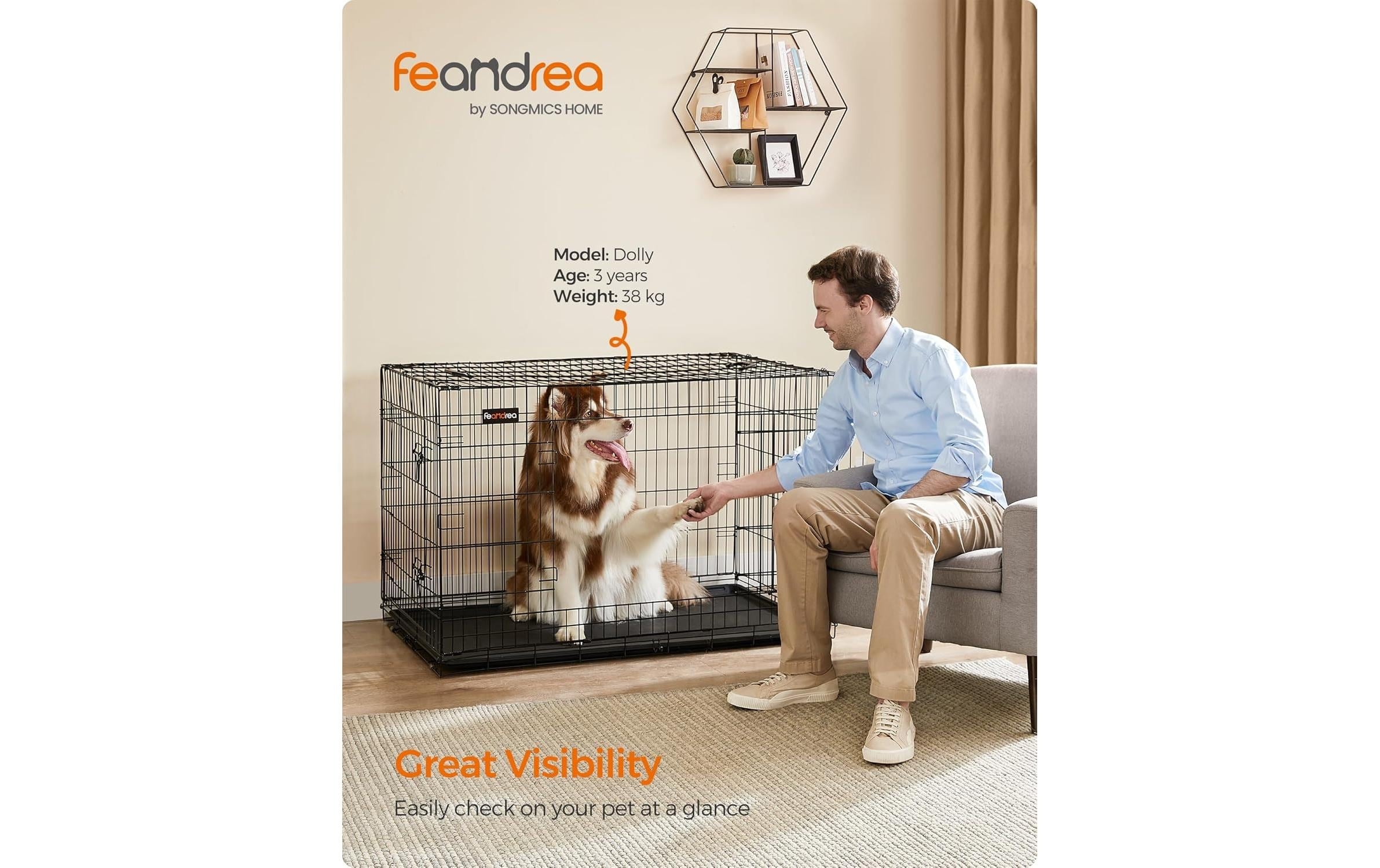FEANDREA Tiertransportbox »für Hunde 122 x 74.5 x 80.5 cm«