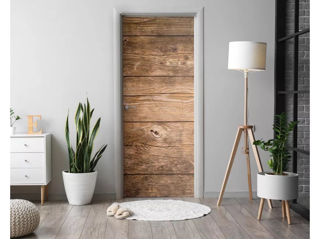 Stickers décoratifs pour portes intérieures - Parquet 95x205 cm