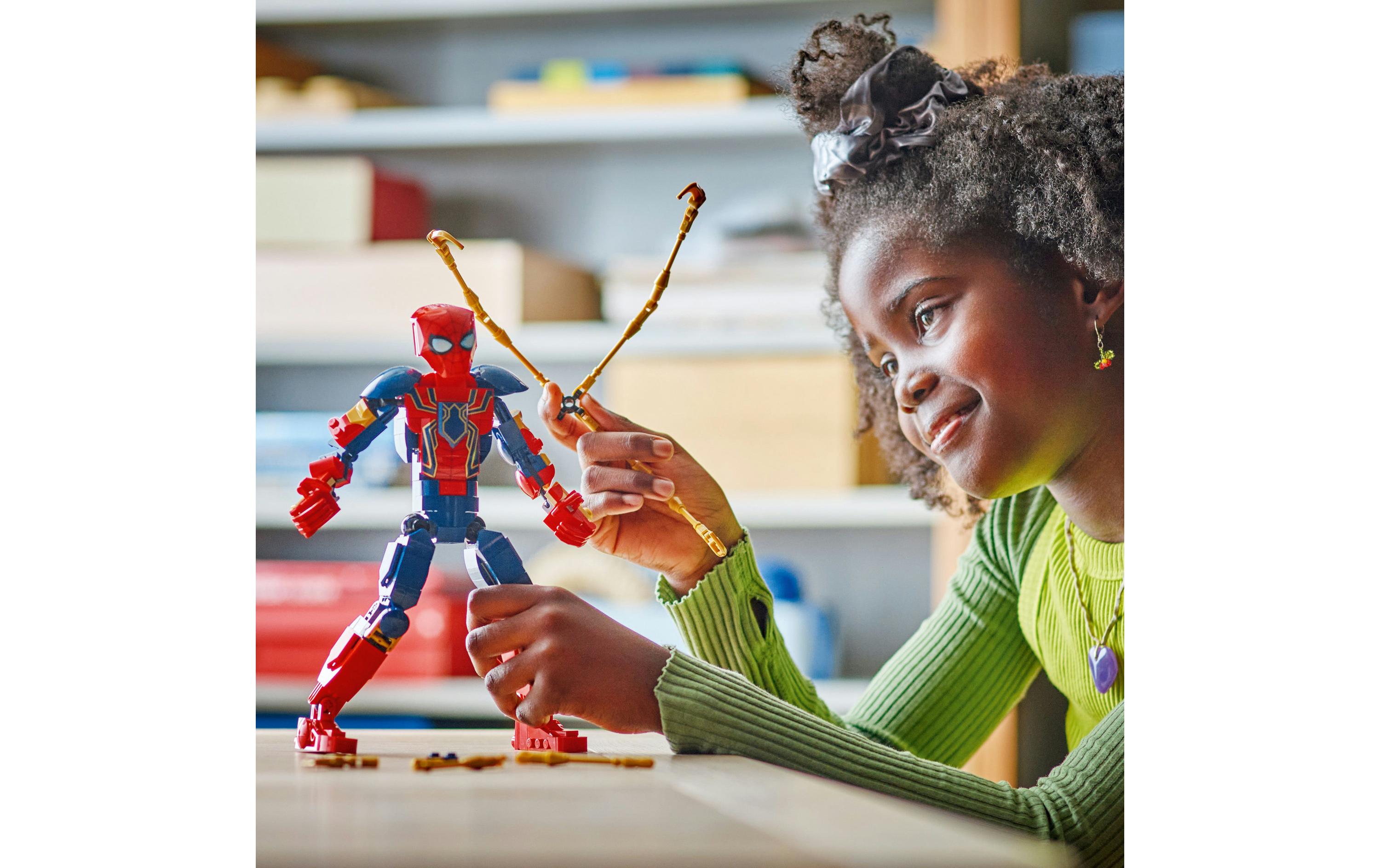 Marvel Iron Spider-Man Baufigur 76298Bewegliches Bauspielzeug mit Rüstung