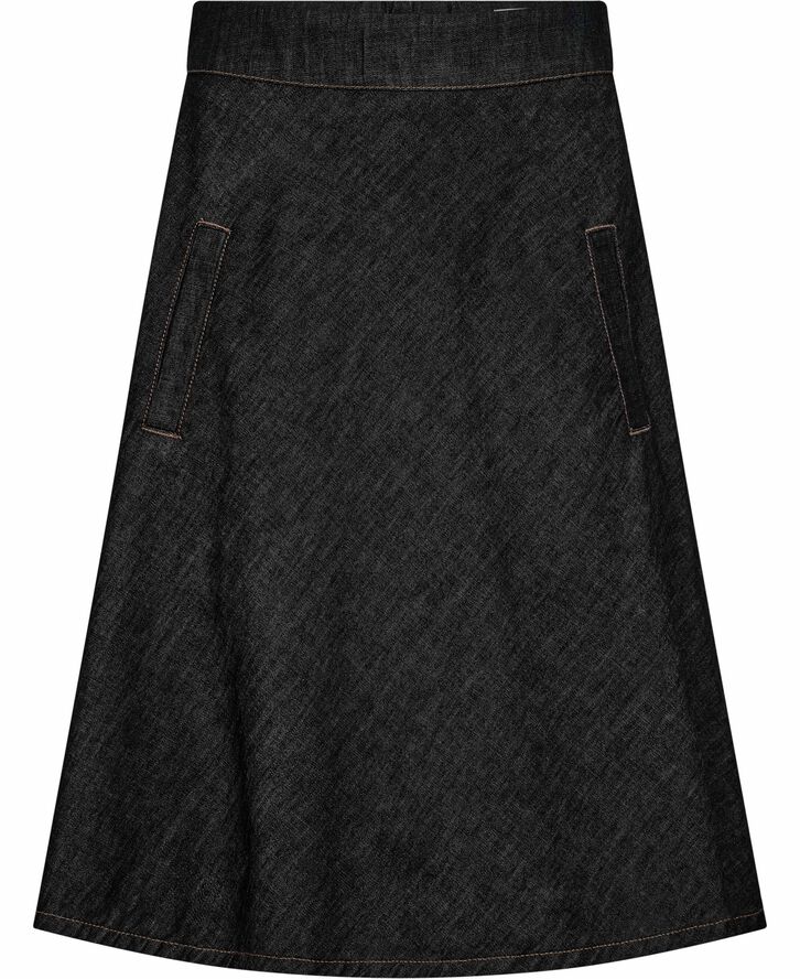Mads Nørgaard - Copenhagen Soft Denim Stelly Skirt Black melange