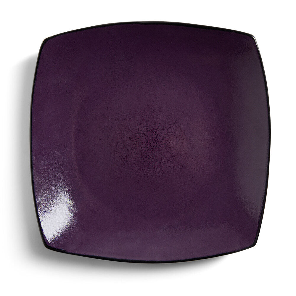 Assiette plate rectangulaire grès 27,5x27,5cm