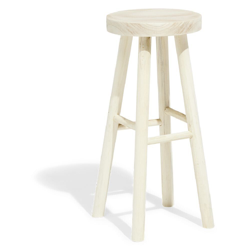Tabouret Natura grand modèle bois beige Ø30xH68cm