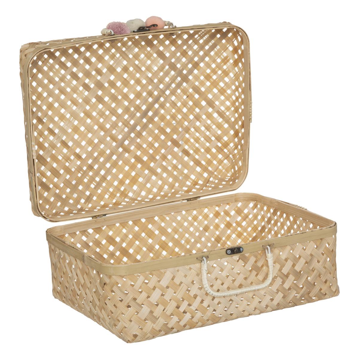 VALISE BAMBOU CAMPAGNE D.38X15X28CM