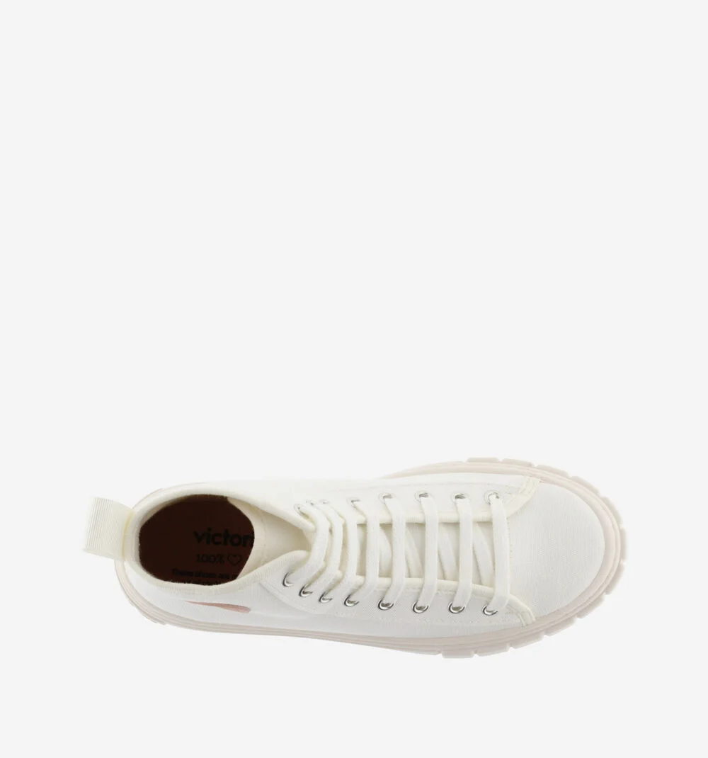 ABRIL BOTTINE TOILE Baskets montantes en toile avec patch pour femme CRUDO