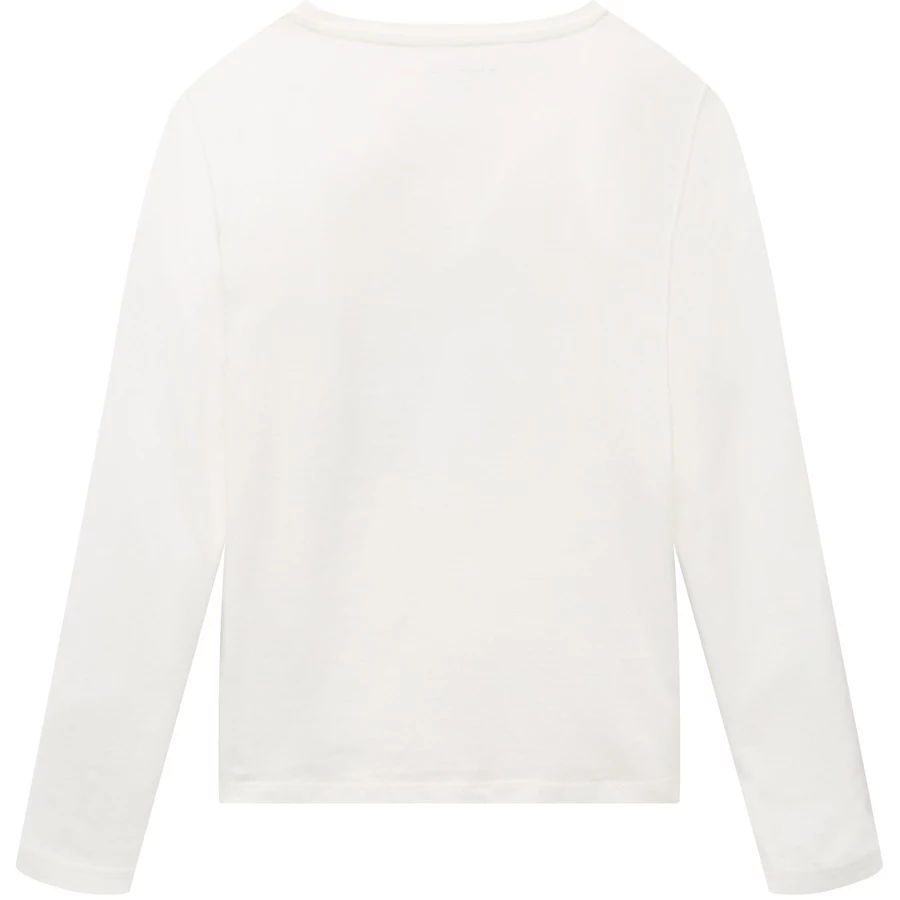 TOM TAILOR Langarmshirt Printed Whisper White