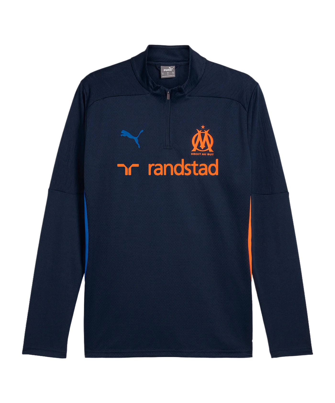 PUMA Olympique Marseille 1/4 Zip Sweatshirt Blau F24