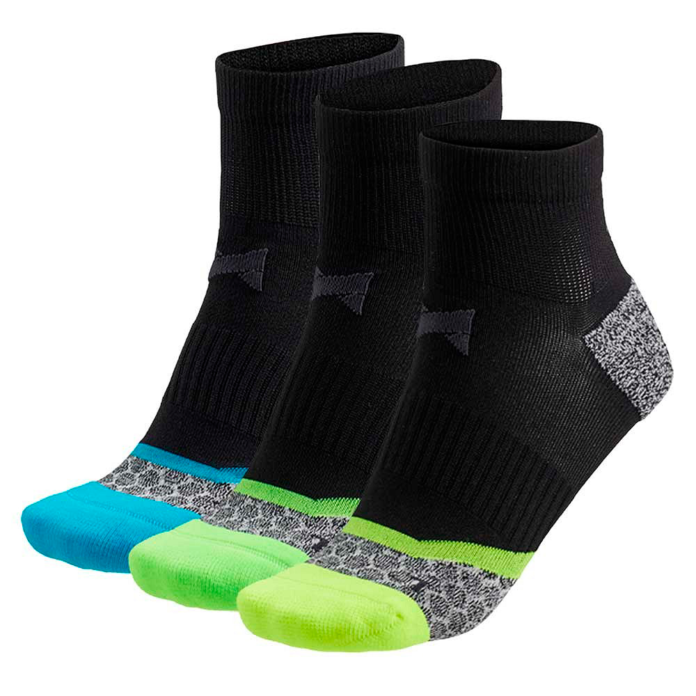 Pacote com 3 pares de meias de corrida Xtreme Technical