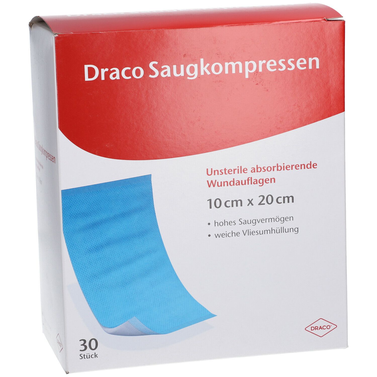 Draco Saugkompressen 10 x 20 cm unsteril