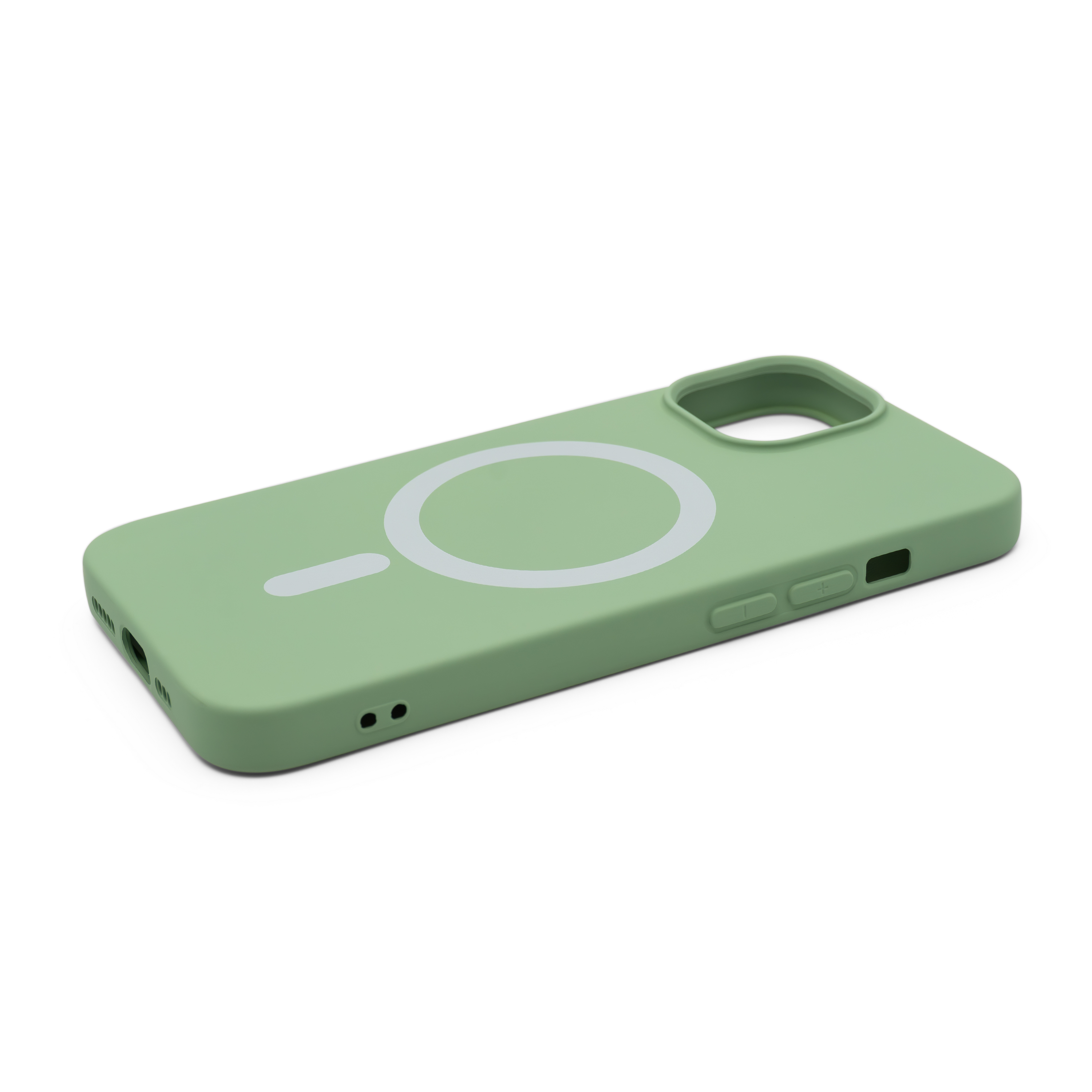 iPhone 14 / iPhone 13 MagSafe Silikon Case Hülle - Hellgrün