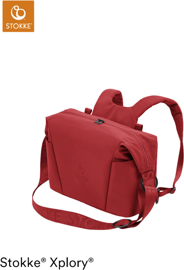 Stokke Stokke Xplory X Changing bag Ruby Red Rød & sort
