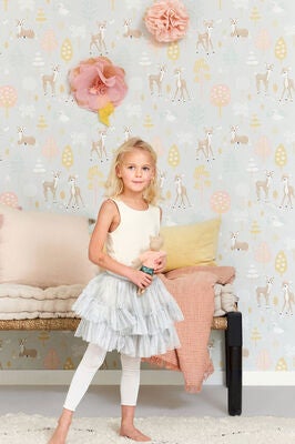 Majvillan Tapet Golden Woods, Soft Grey
