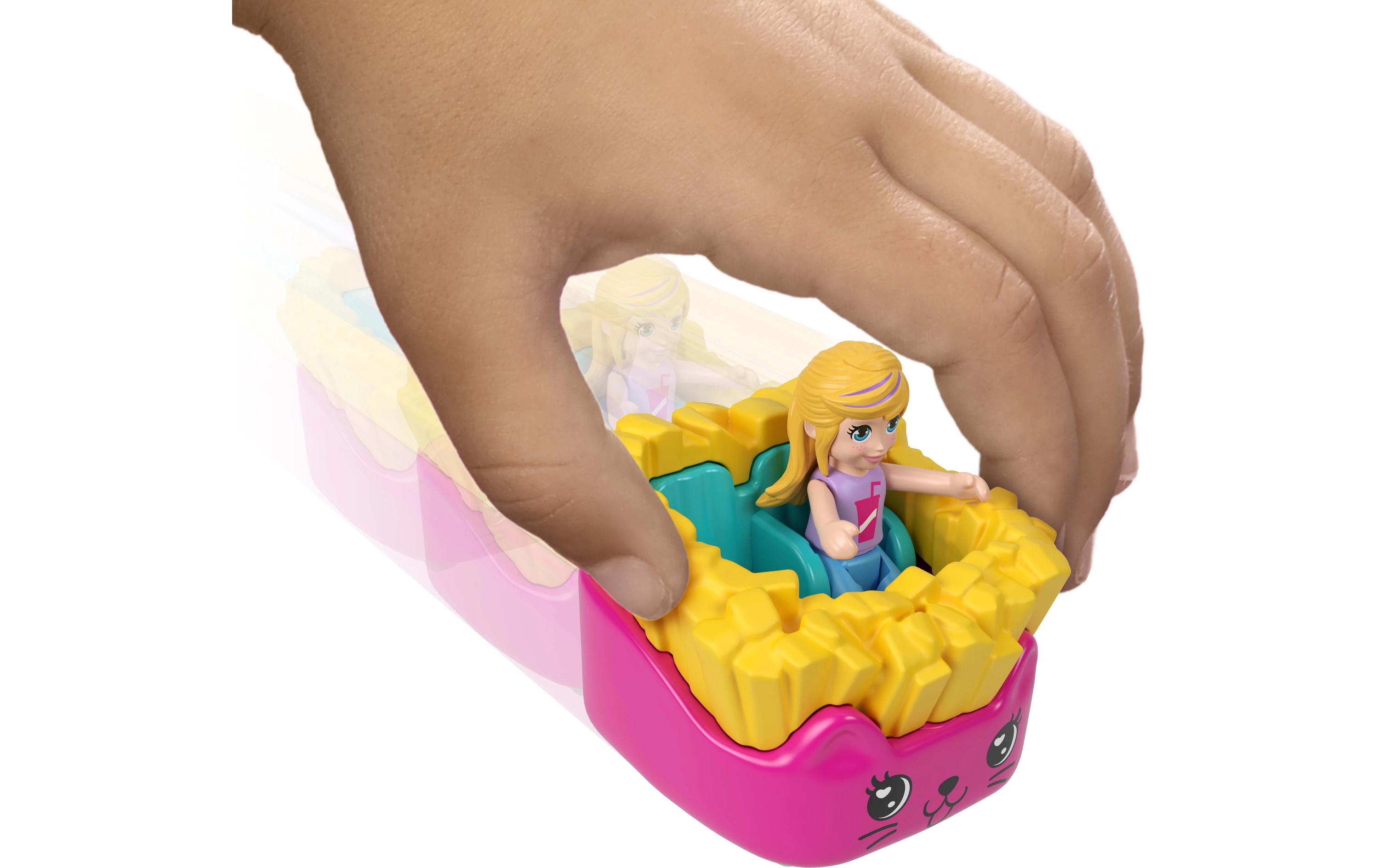 Takeout Reveal assortiertMinipuppen und Schatullen mit Spielzeugautos, Fahrzeugkollektion mit dem Thema Essen