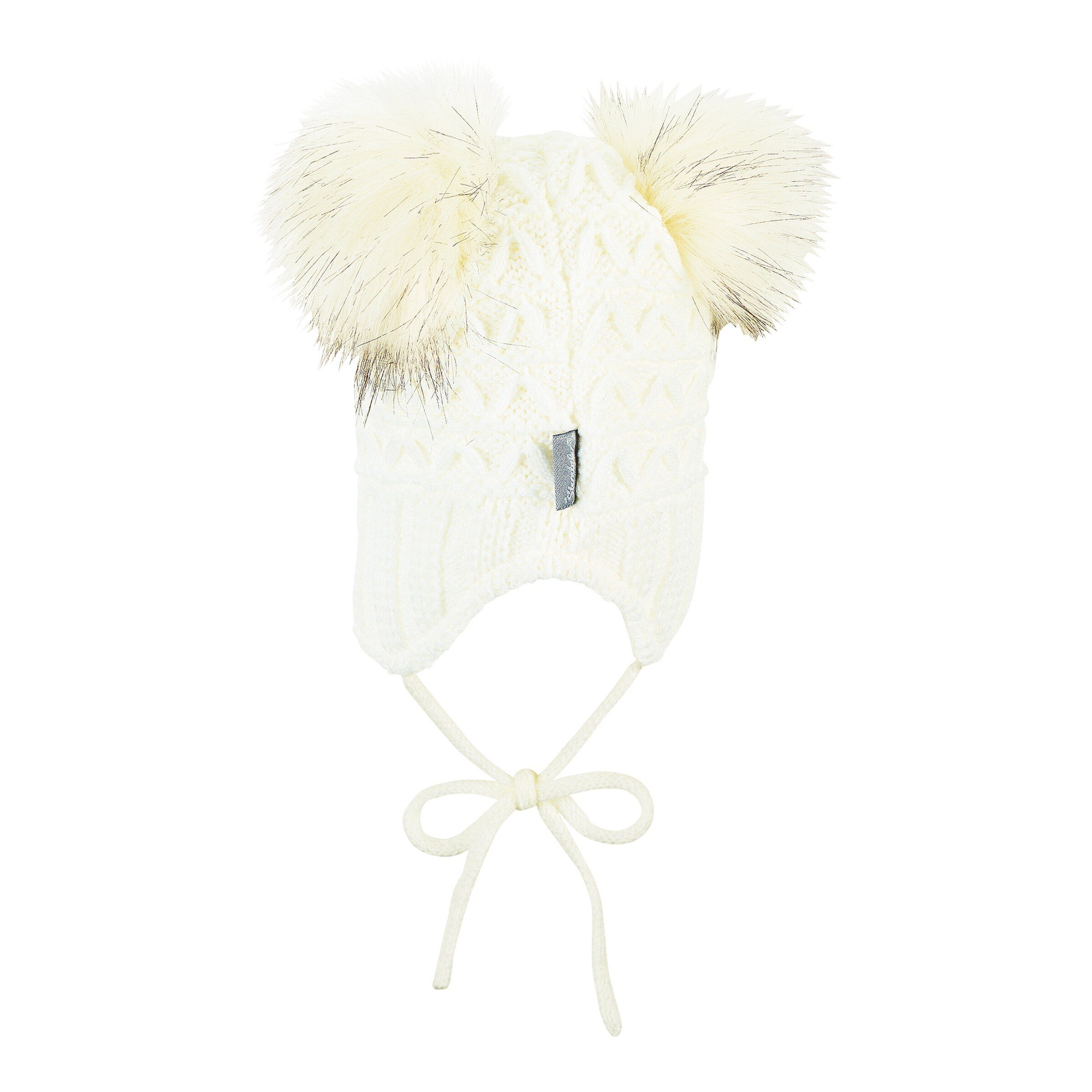 Sterntaler Winter-Strickmütze Fake Fur natur
