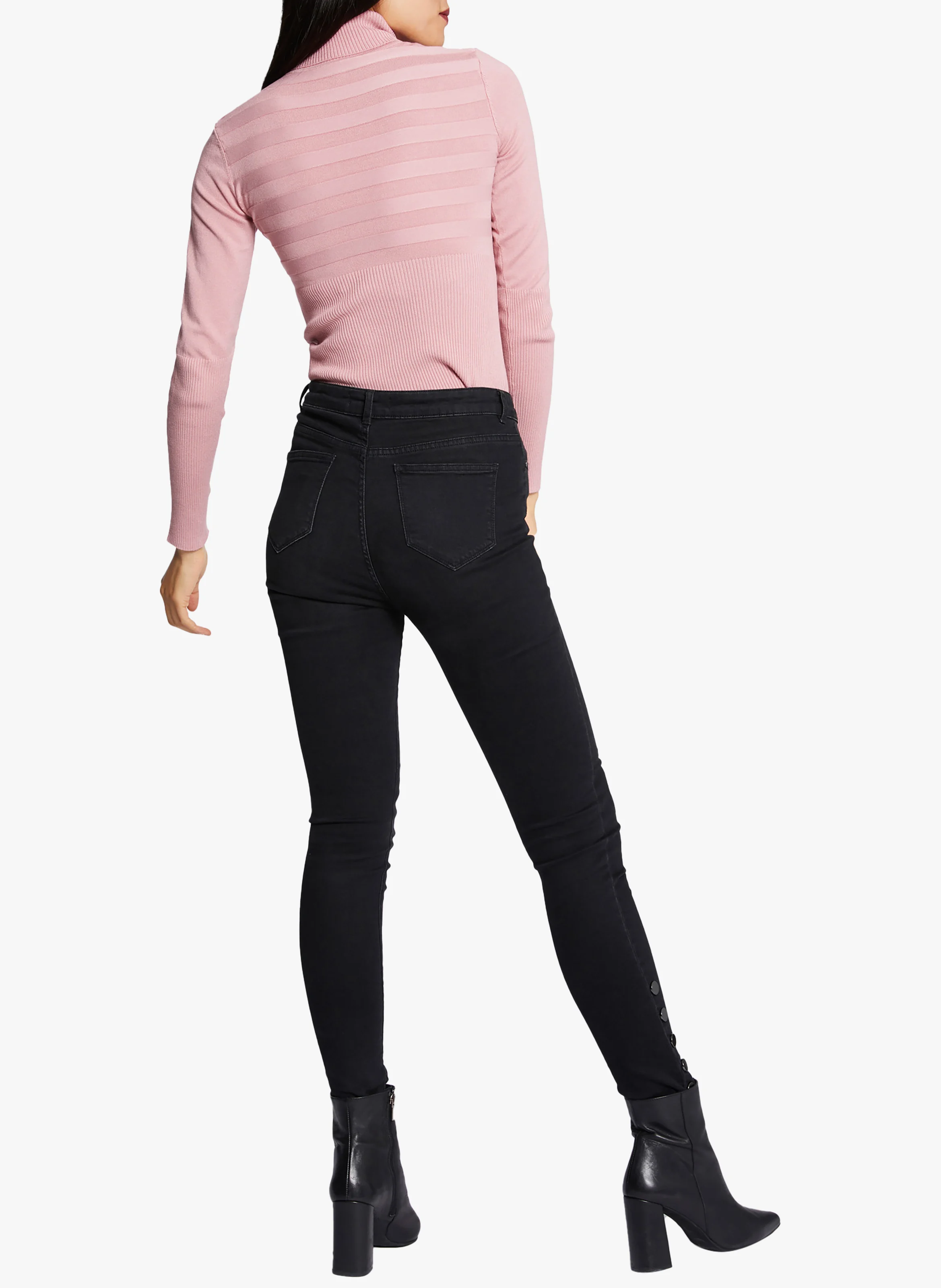 Pull col roulé | Rose