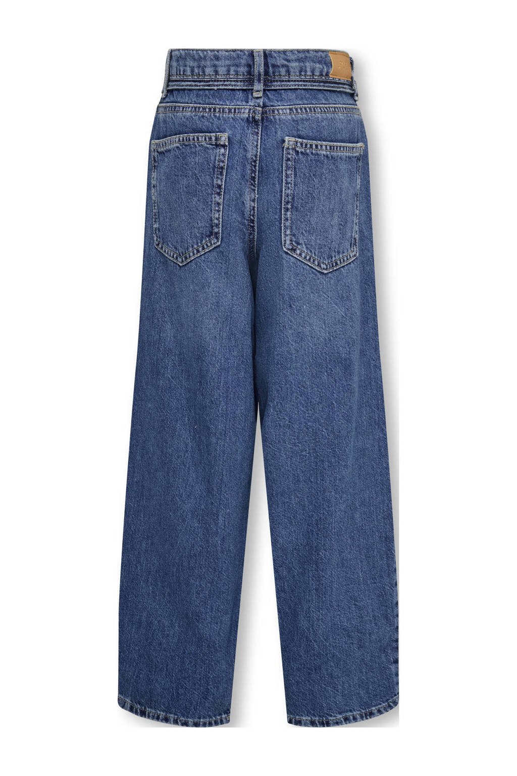 KIDS ONLY GIRL high waist straight leg jeans medium blue denim
