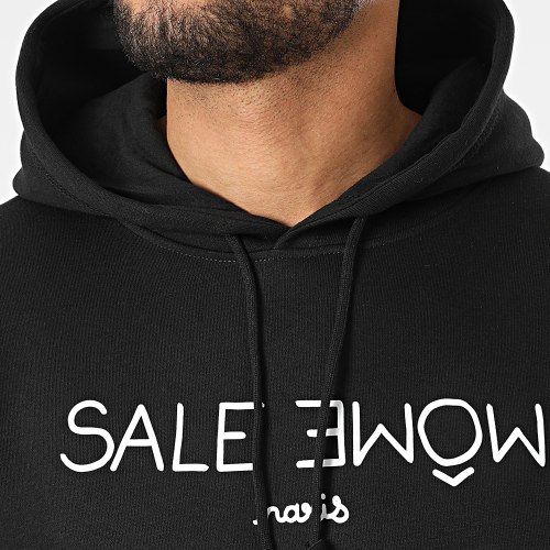 Sweat Capuche Punition Noir Blanc
