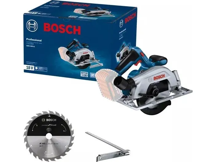 Bosch GKS 185-LI, Træ, Sort, Blå, Grå, Børstefri, 16,5 cm, 5000 rpm, 5,7 cm - SOLO
