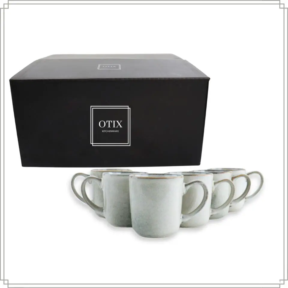OTIX Koffiekopjes Set van 12 Espresso Kopjes 80ml 420ml Koffietassen