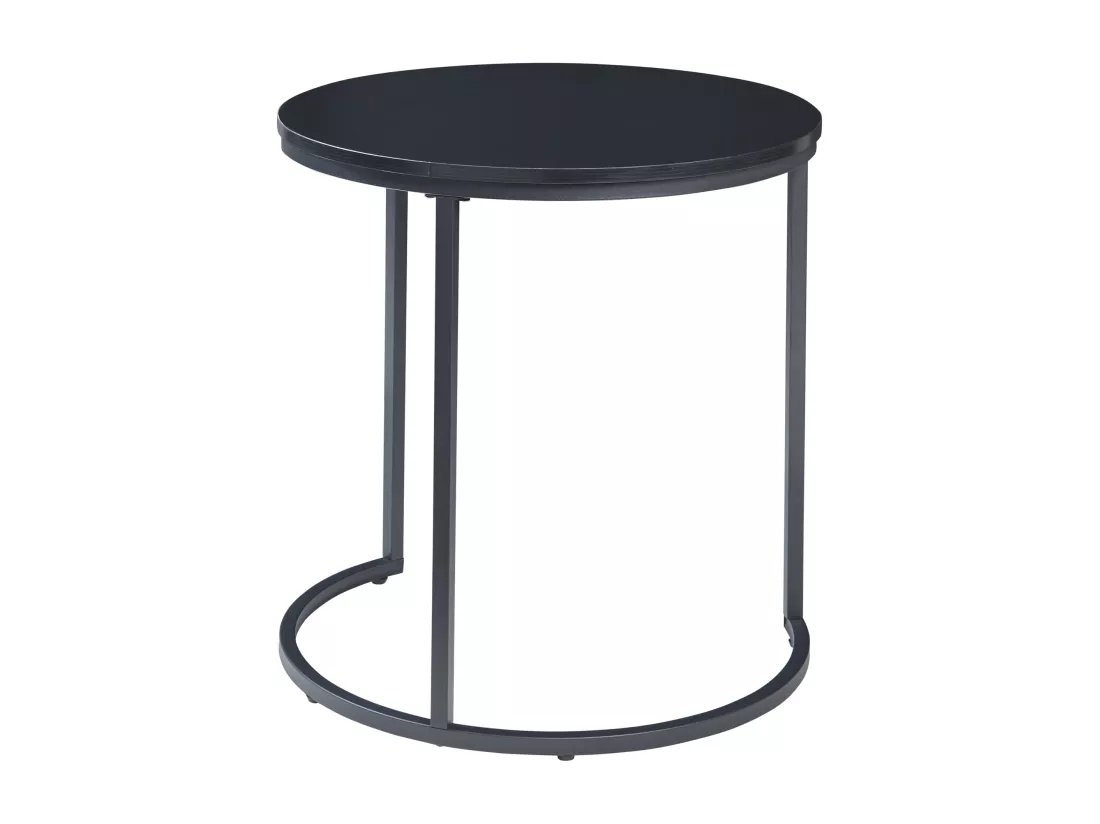 Lot de 3 tables basses gigognes Ulricehamn noir [en.casa]