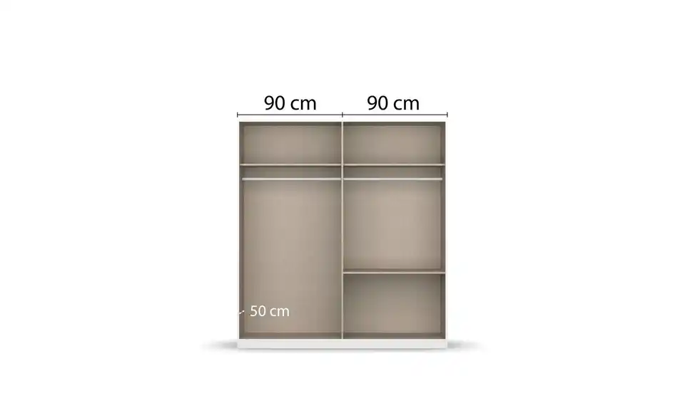 Drehtürenschrank 181 cm 4 Stück