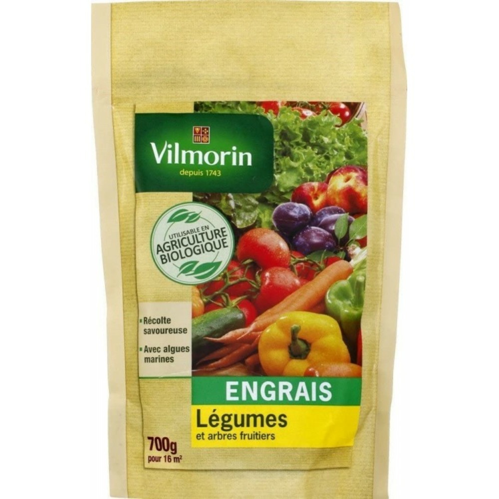 Engrais légumes et arbres fruitiers bio doypack de 700 gr