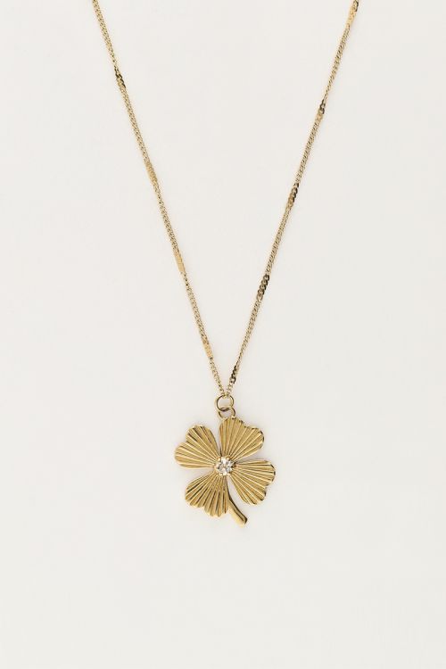 Starry ketting met klaver & strass