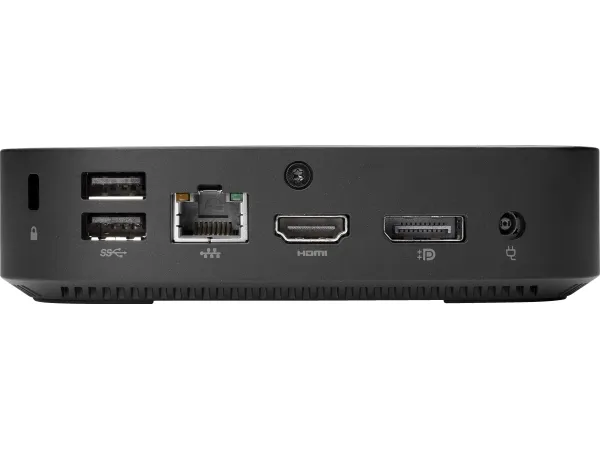 HP t430 v2 - Tynd klient - DTS 1 x Celeron N4020 / op til 2.8 GHz - RAM 4 GB - flash - eMMC 32 GB - eMMC 5.1 - UHD Graphics 600 - Gigabit Ethernet - HP ThinPro 64-bit - skærm: ingen - tastatur: Internationalt engelsk - TAA-kompatibel