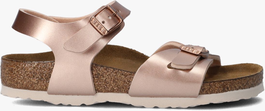 BIRKENSTOCK ros&eacute;gouden birkenstock sandalen rio kids