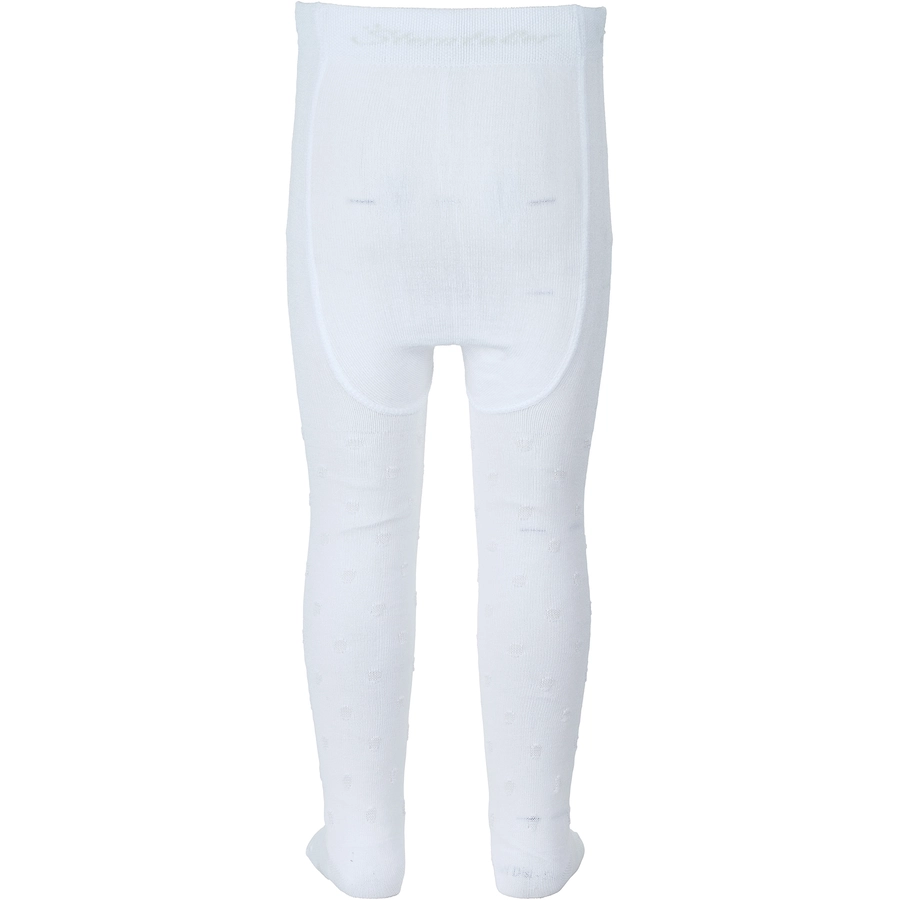 Sterntaler Strumpfhose Ajour Tupfen weiß