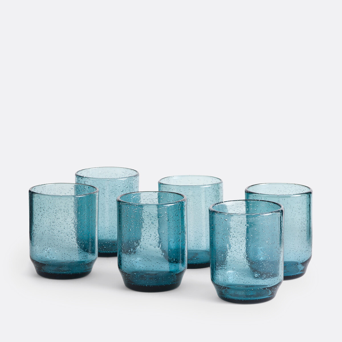 LA REDOUTE INTERIEURS<br>Conjunto de 6 copos de vidro com bolhas, Faraji