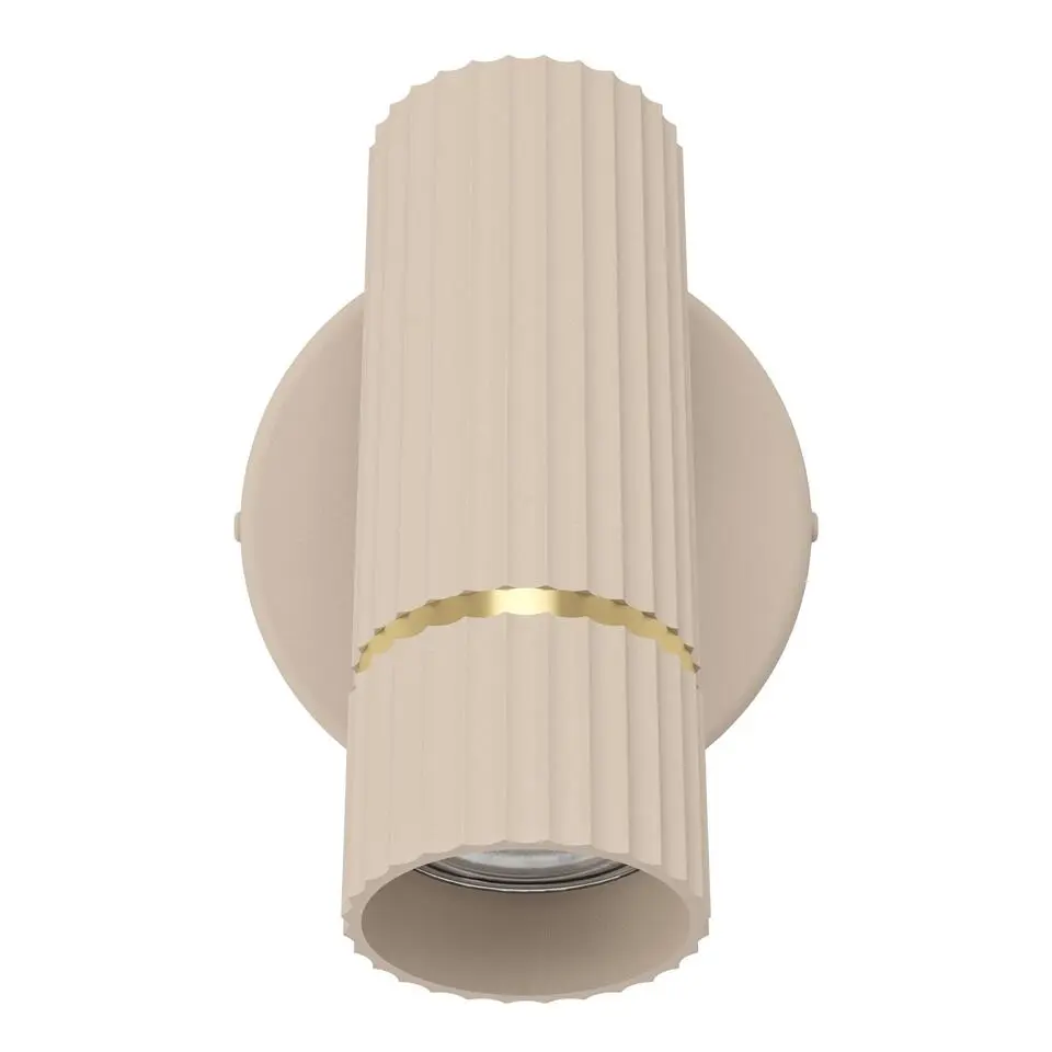 EGLO Caminia Wandlamp - GU10 - 15,5 cm - Zandkleur/Beige/Goud