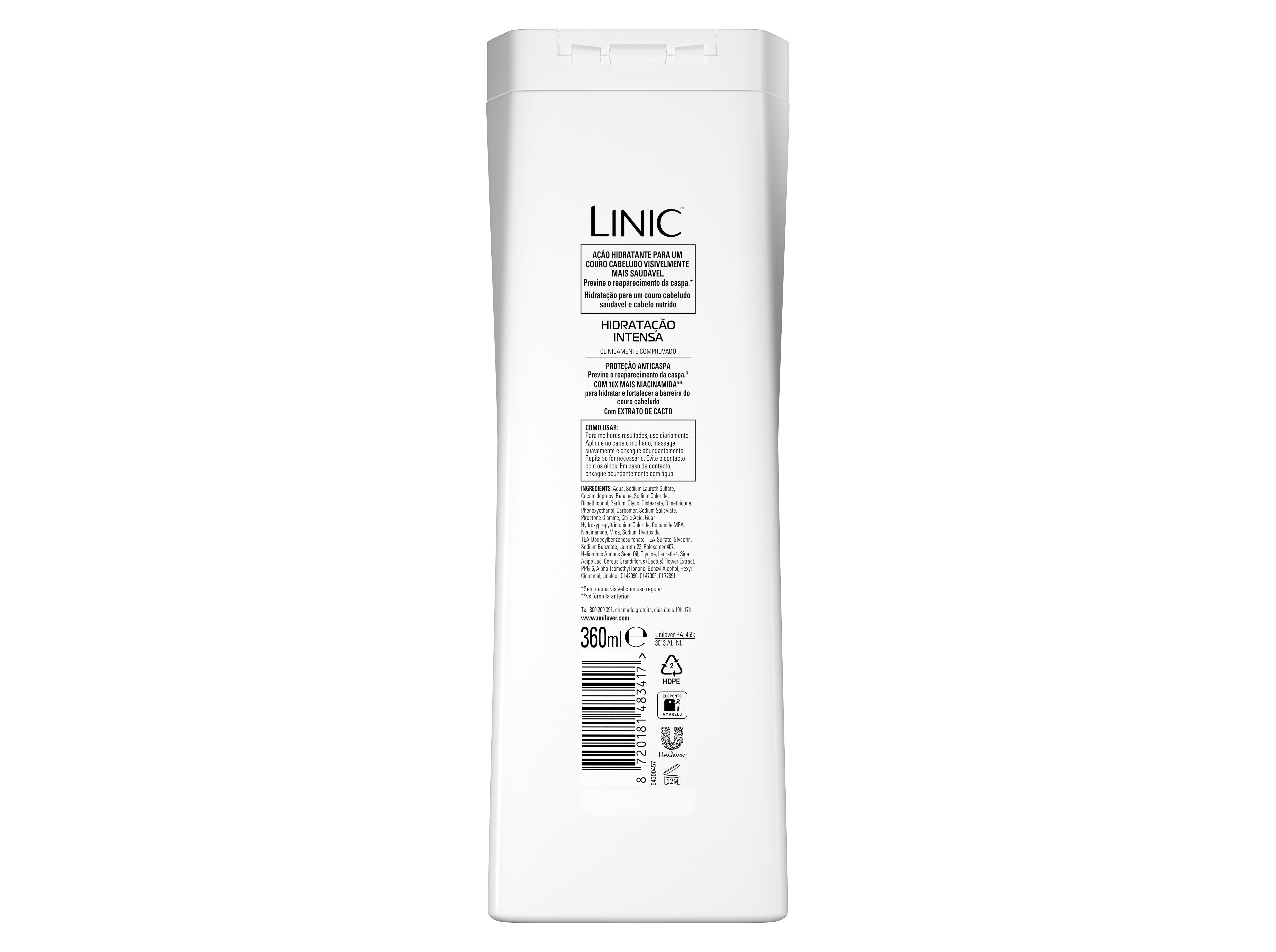 CHAMPÔ LINIC HIDRATAÇÃO INTENSA 360ML