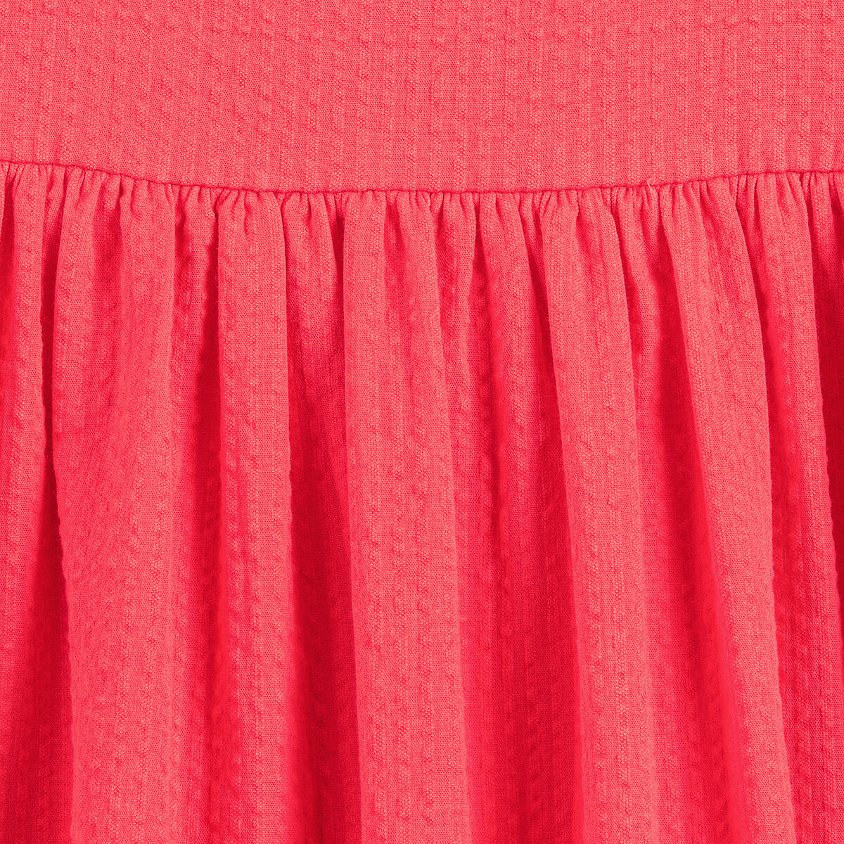 COLEÇÃO LA REDOUTE<br>Vestido evasê de algodão, mangas 3/4