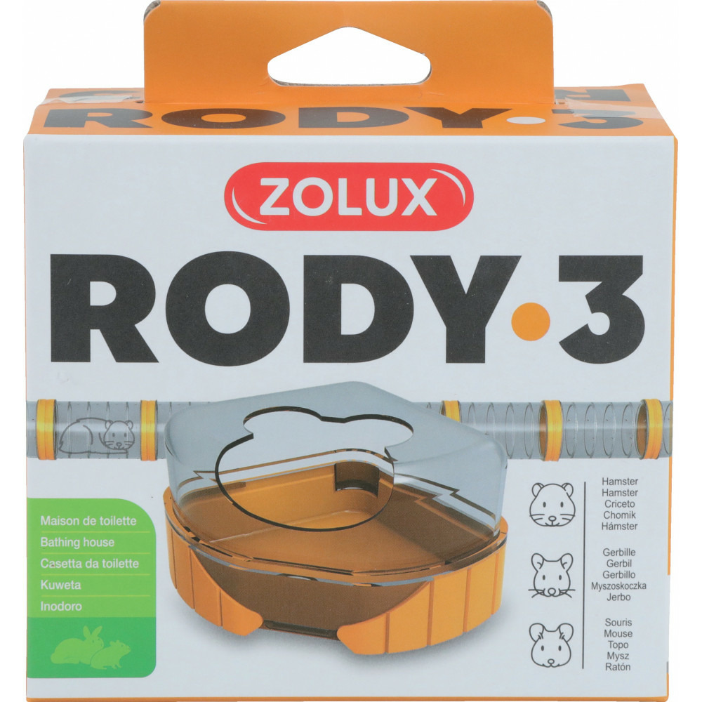 1 maison de toilette pour petits rongeurs. rody3 . Couleur banane. Taille