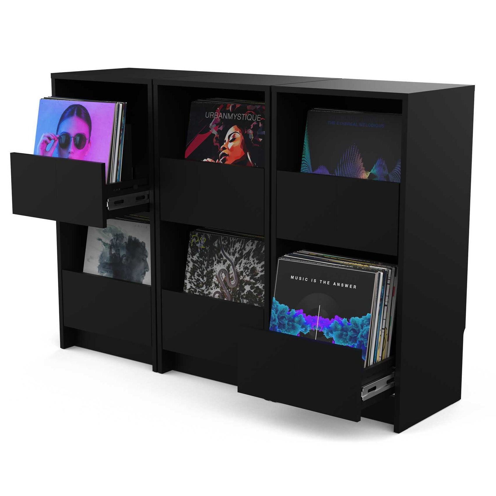 Glorious Vinyl Vault Black platenkast
