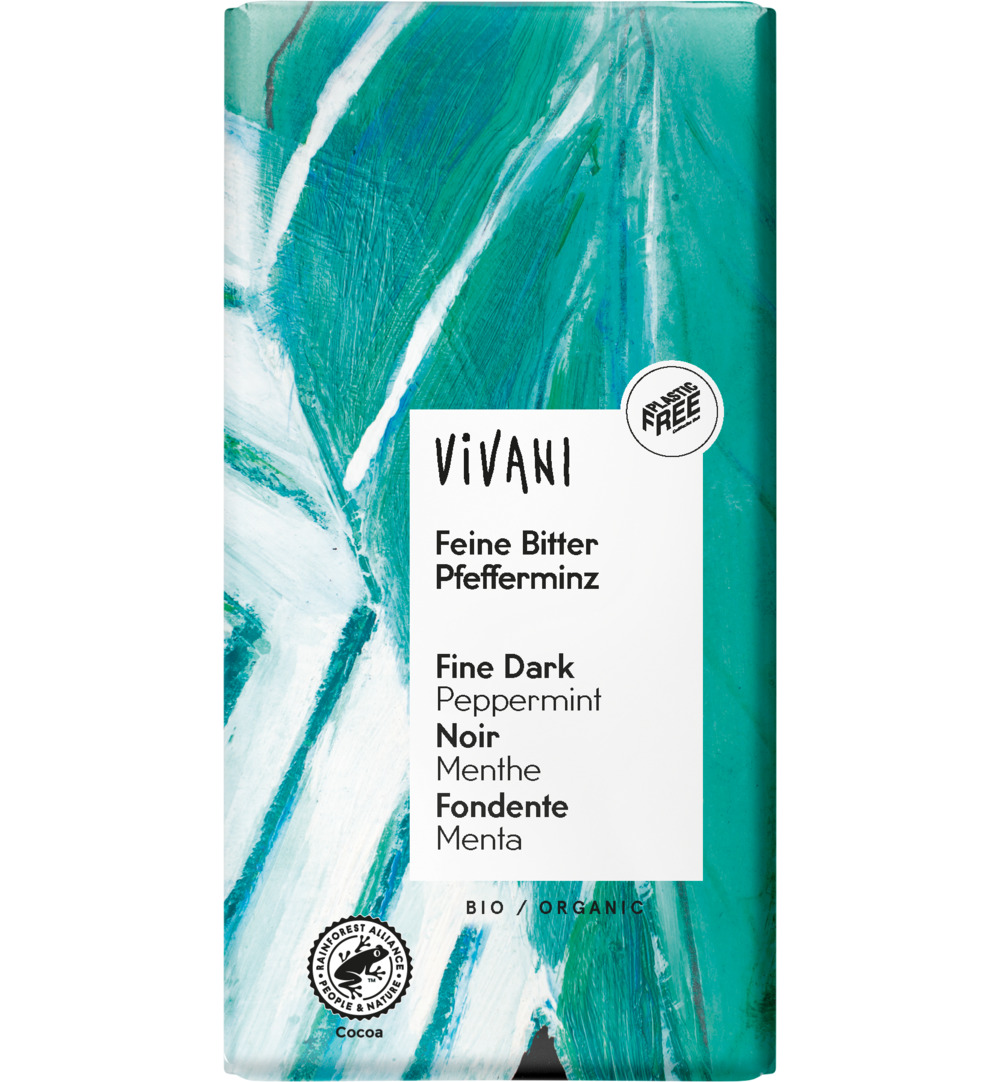 Vivani Chocolade Puur Met Pepermunt Bio (100 gr)