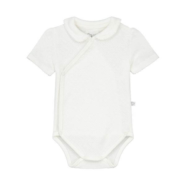 Mats & Merthe Charlotte Overslagromper Korte Mouw Off White 1 Mnd