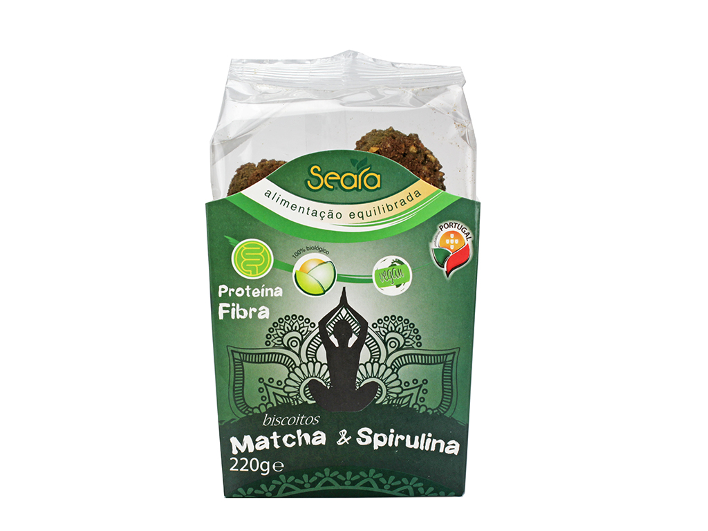BISCOITOS SEARA MATCHA E SPIRULINA BIO 220G