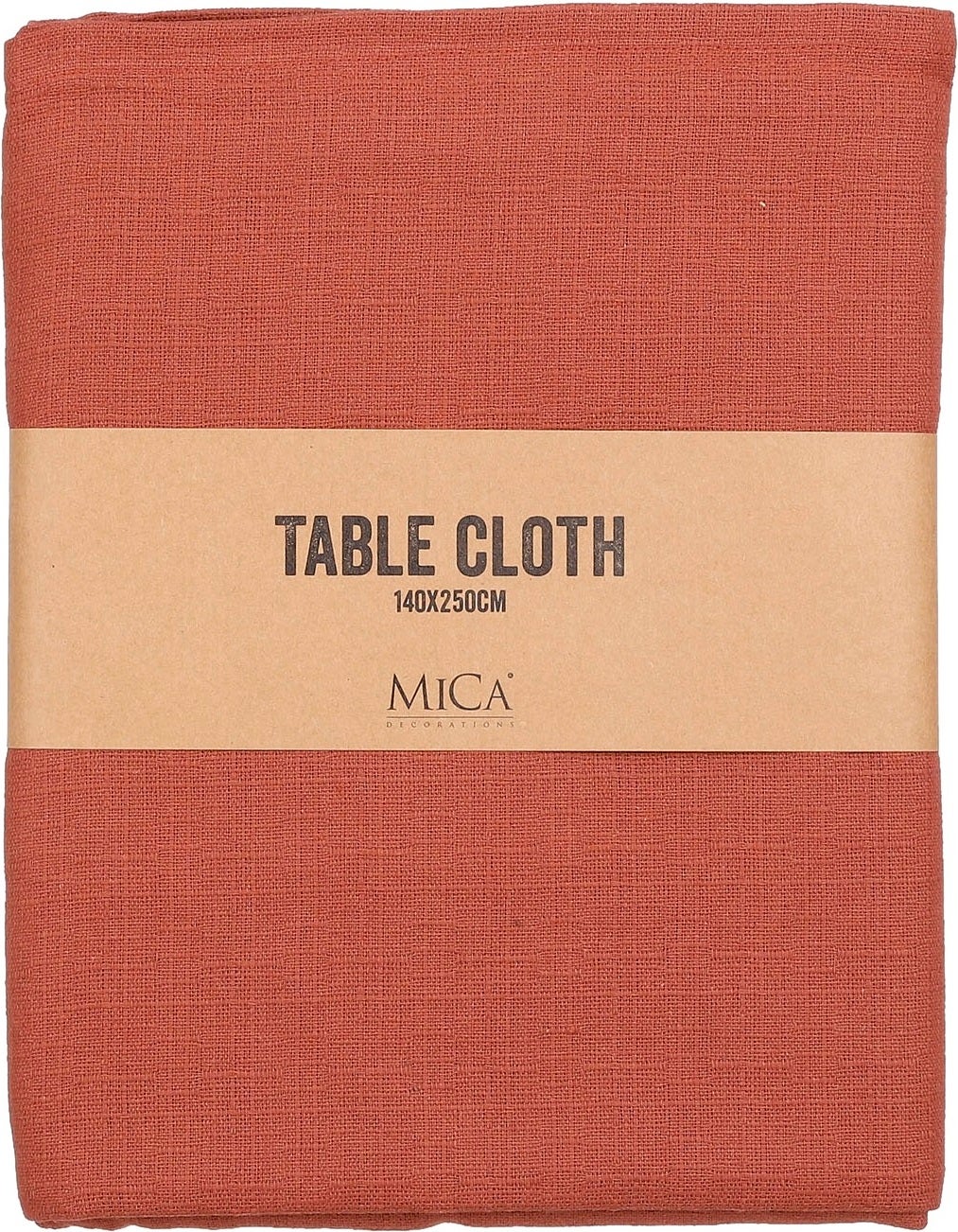 Mica Decorations tafelkleed Villia bruin 250 x 140 cm