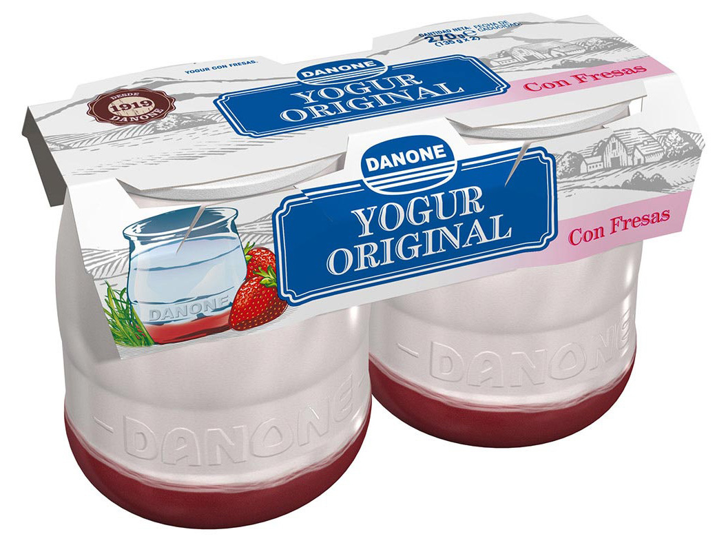 IOGURTE DANONE COPO VIDRO MORANGO 2X135G