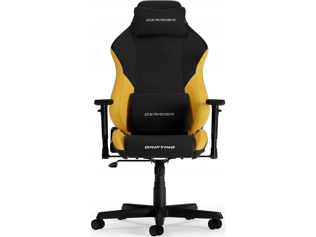 DXRACER DRIFTING L Sort/gul ergonomisk stol (epu-læder)