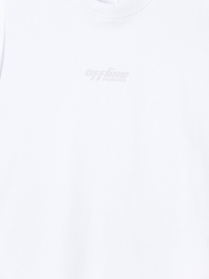 Camiseta regata estampada - Branca
