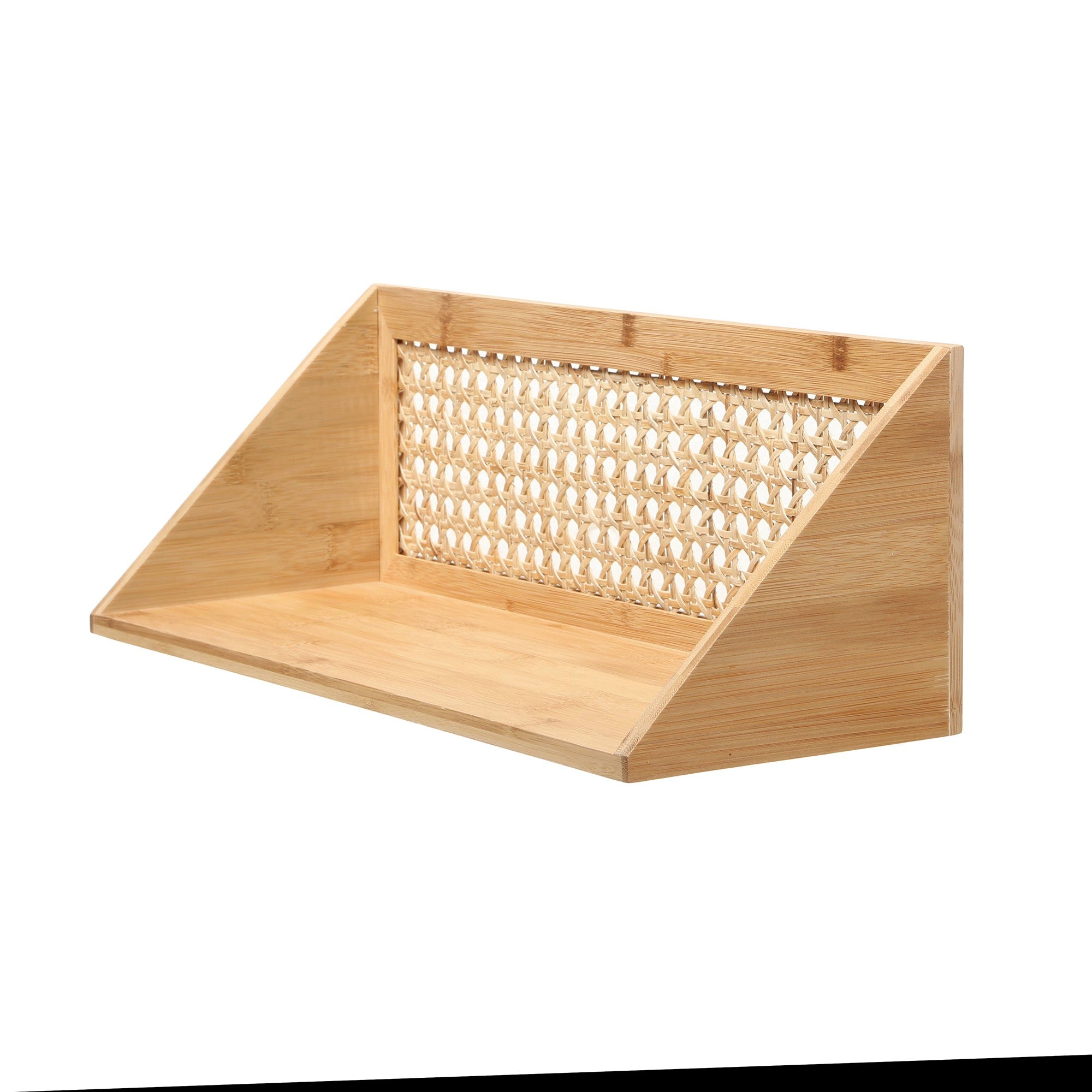 Calicosy - Wandplank bamboe rotan - L40 cm