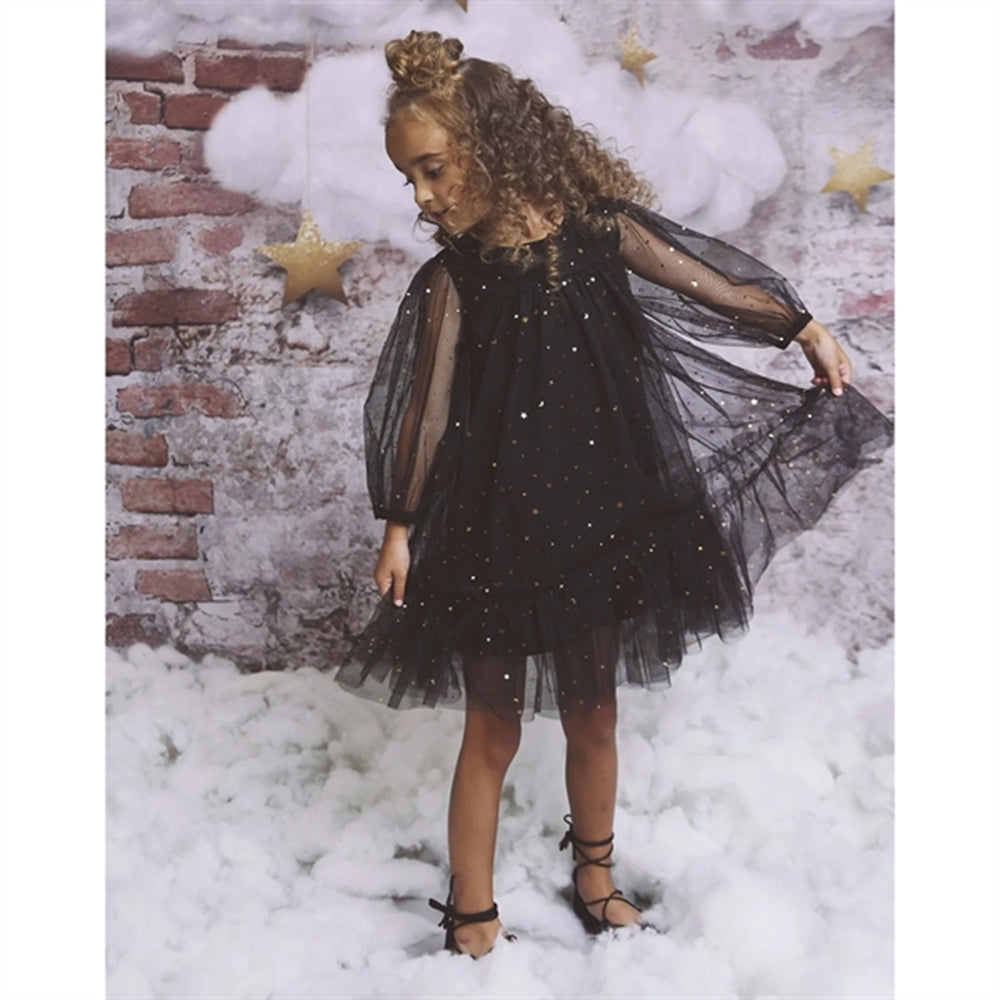 Stars & Moon Tulle Empress Kjole Black