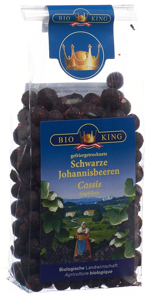 BIOKING Johannisbeeren<br>50 g, Beutel, schwarz gefriergetrocknet Bio