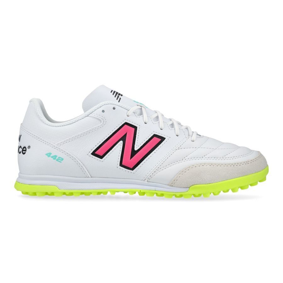 New Balance 442 2.0 Team TF - Blanc/Violet/Jaune Fluo