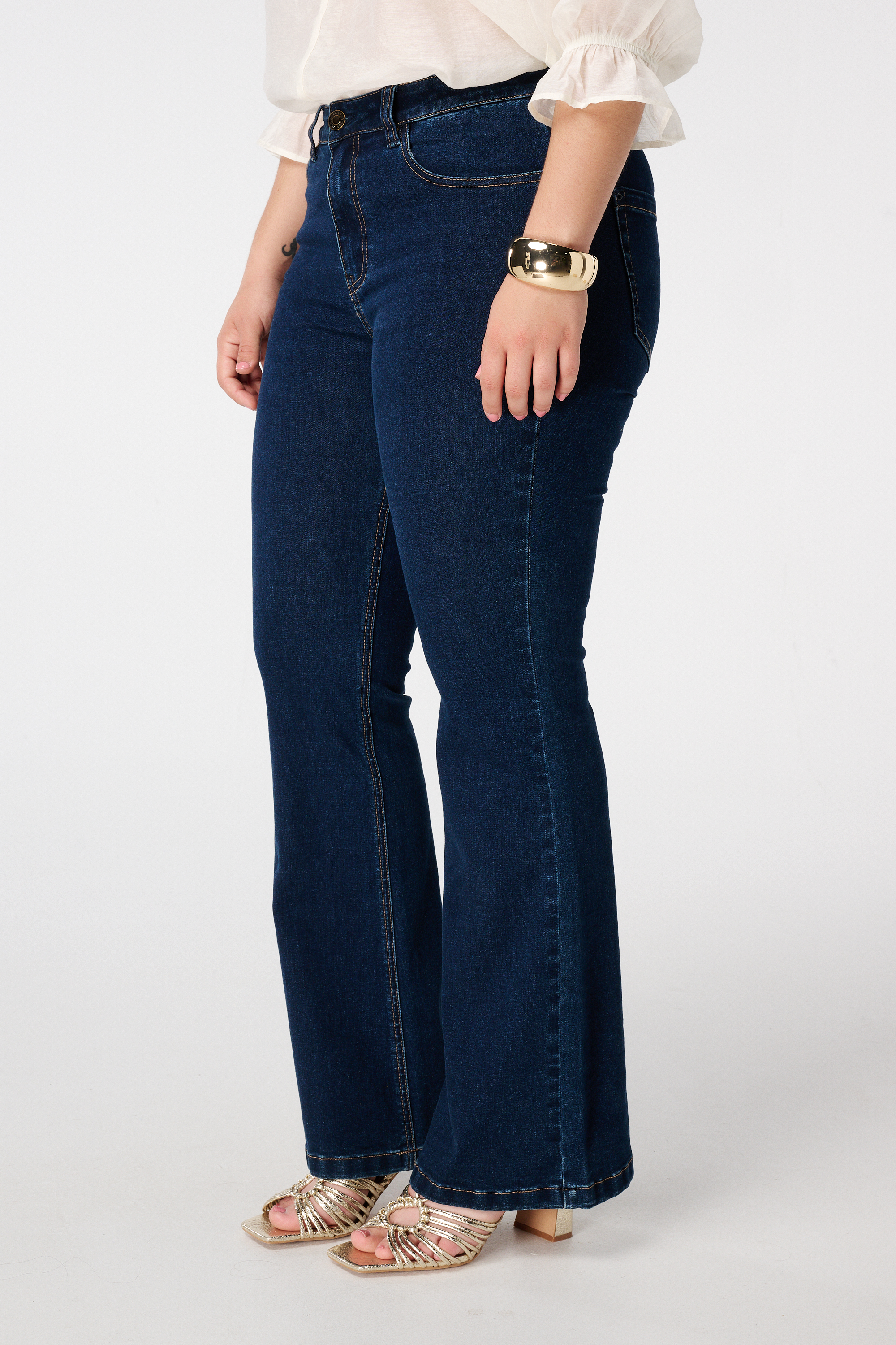 Flared leg jeans JASMIN Rinse Washed Denim