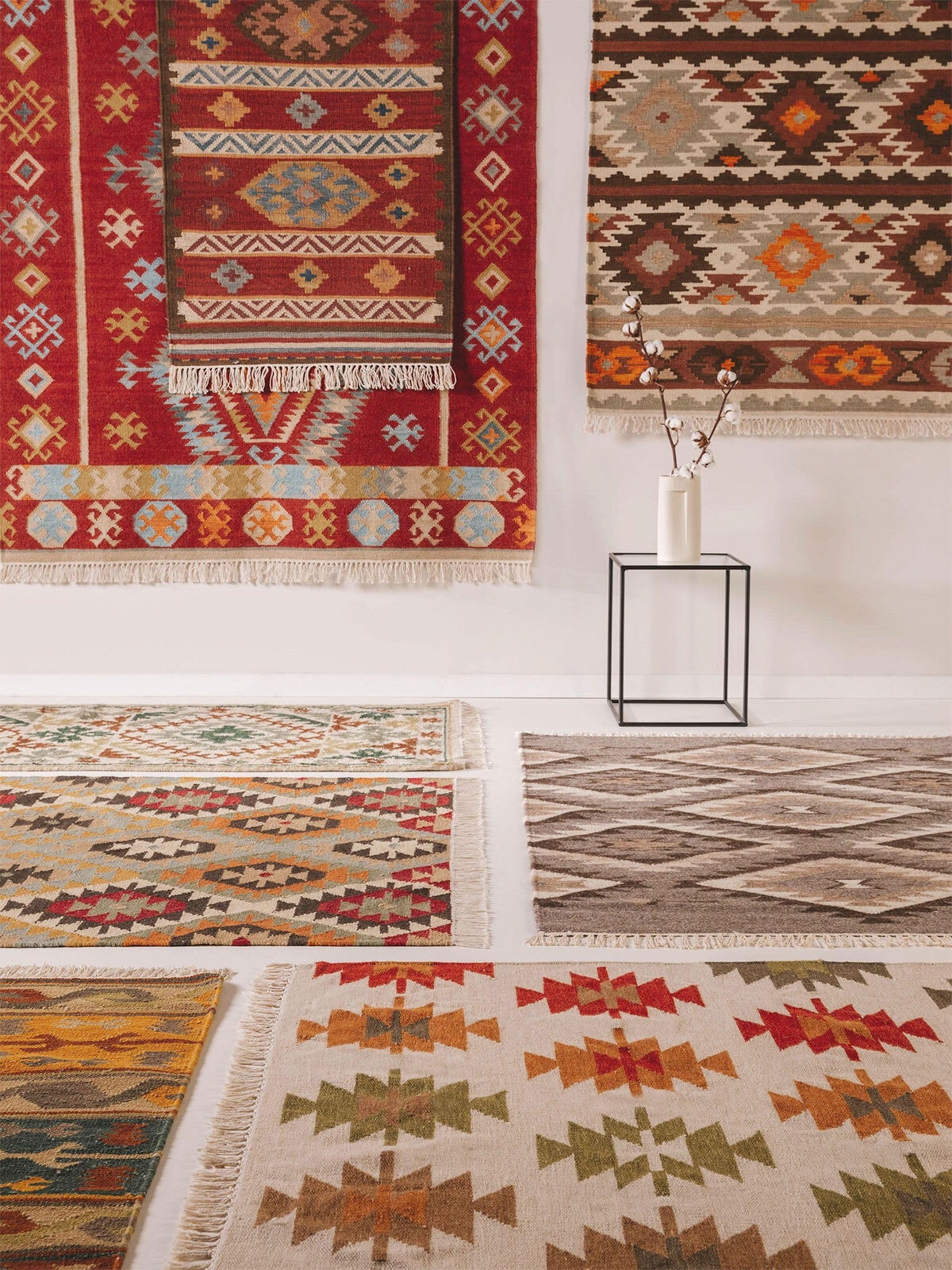 benuta pure Teppich ZOHRA 120 x 170 cm rot/multicolor