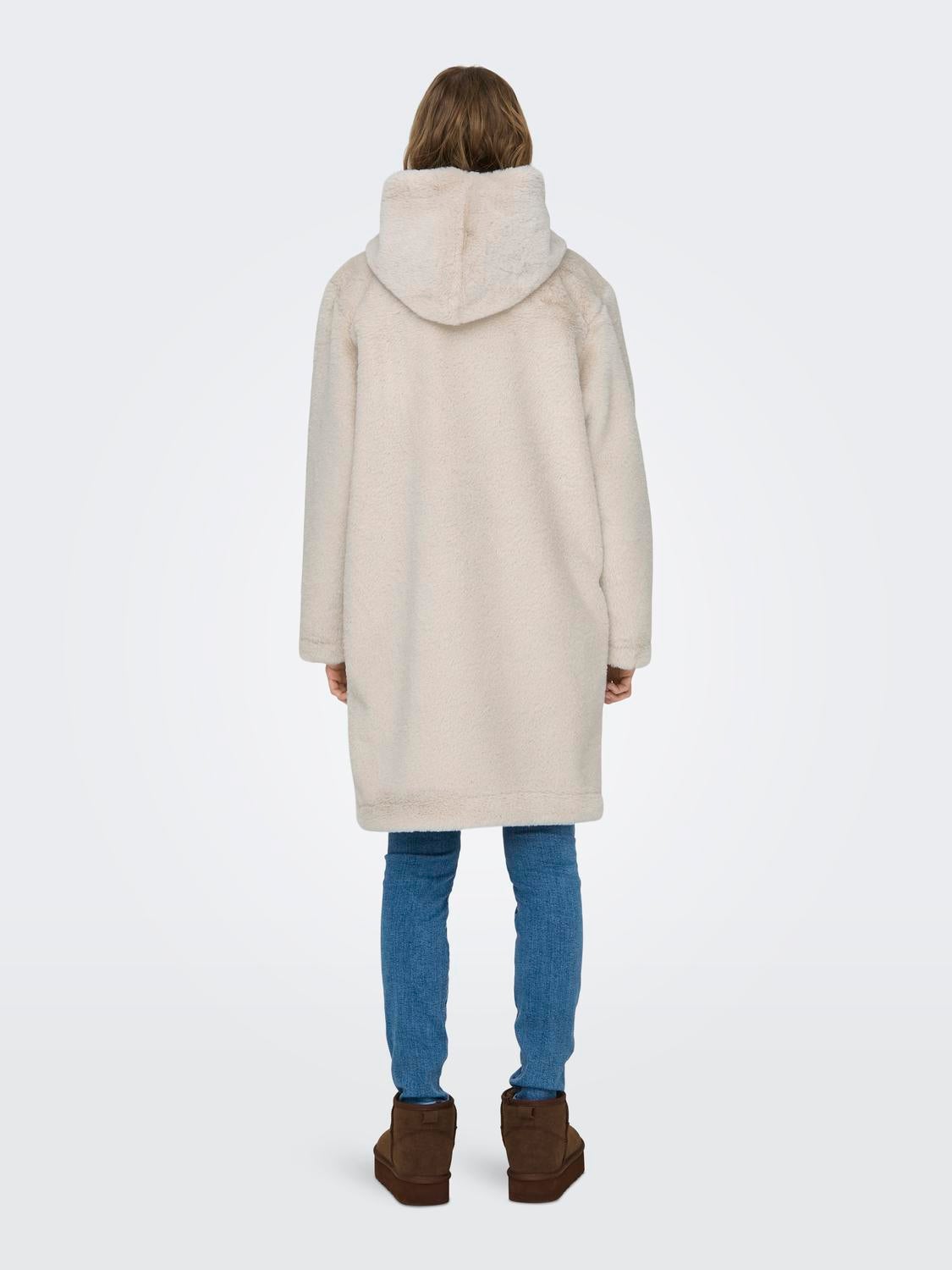 ONLMAJA Kunstfell Jacke Pumice Stone